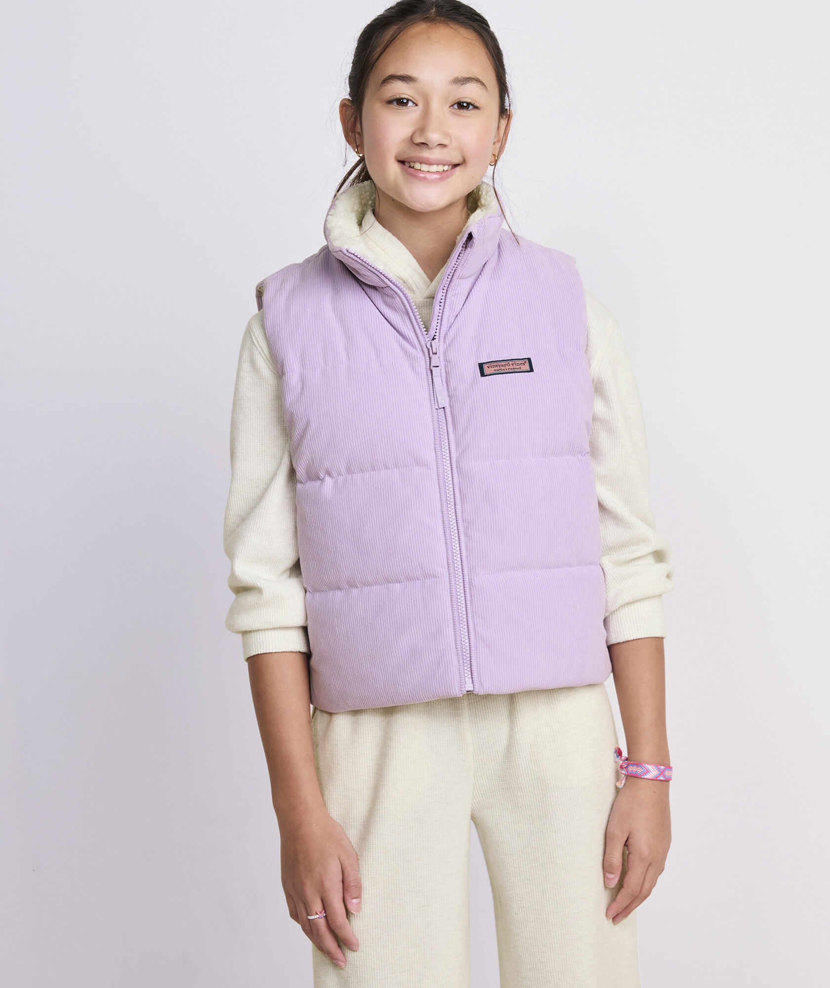 Girls' Corduroy Puffer Vest