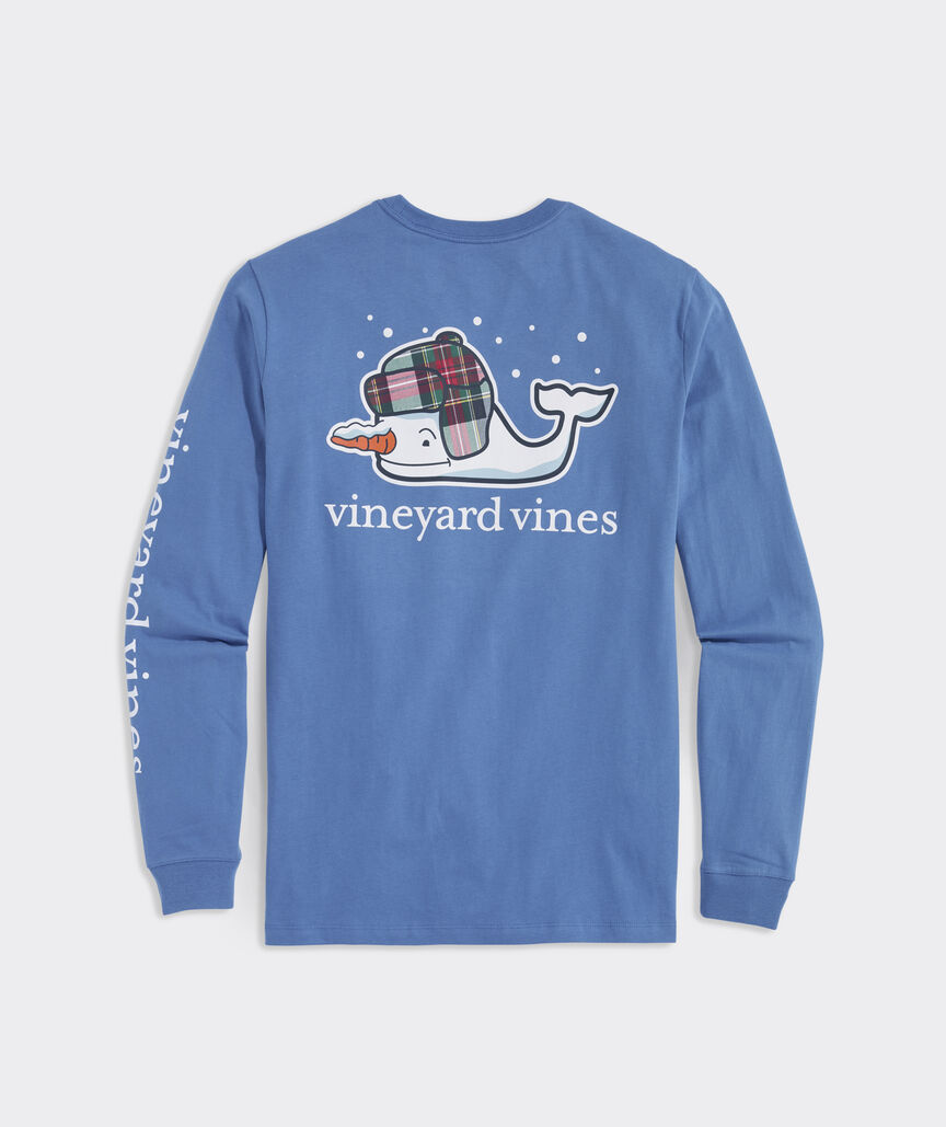 Shop Snowman Whale Long-Sleeve Pocket Tee at vineyard vines
