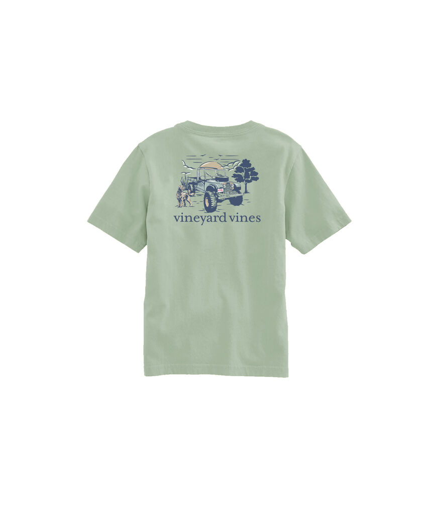 OUTLET Boys' Autumn Truck Short-Sleeve Pocket Tee