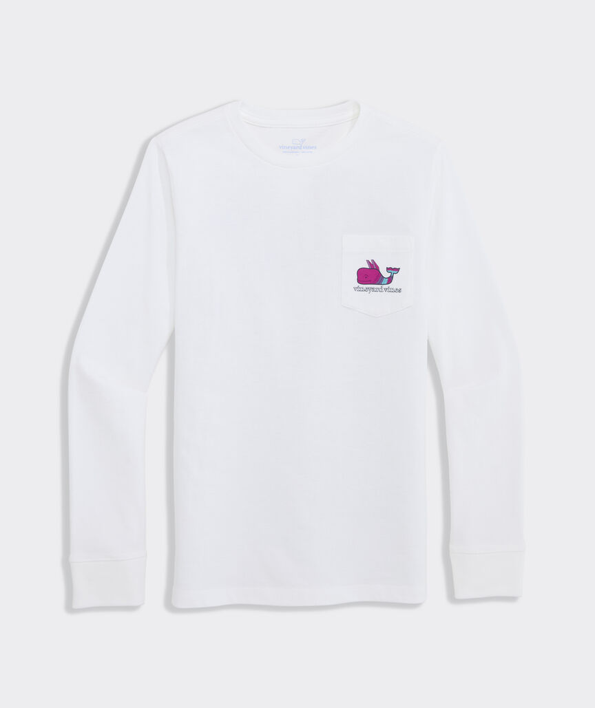 Boys' Piñata Whale Long-Sleeve Pocket Tee