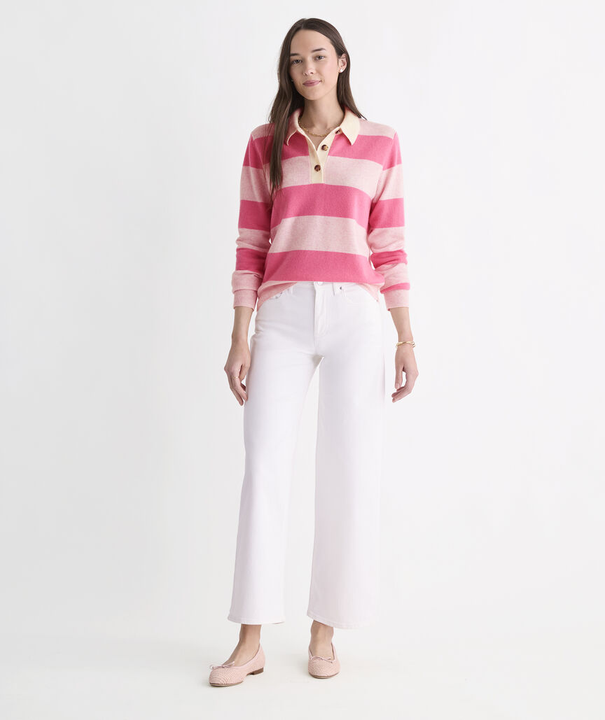 Cashmere Rugby Polo Sweater