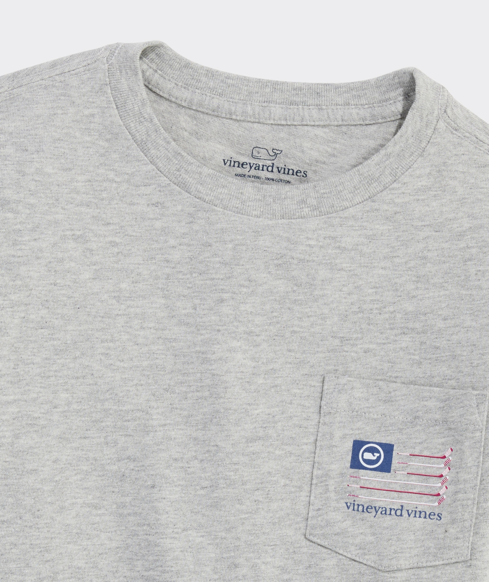 Boys' USA Hockey Flag Long-Sleeve Pocket Tee