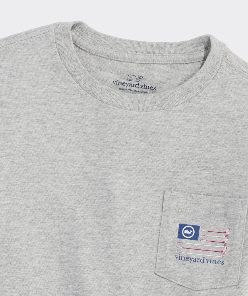 Boys' USA Hockey Flag Long-Sleeve Pocket Tee