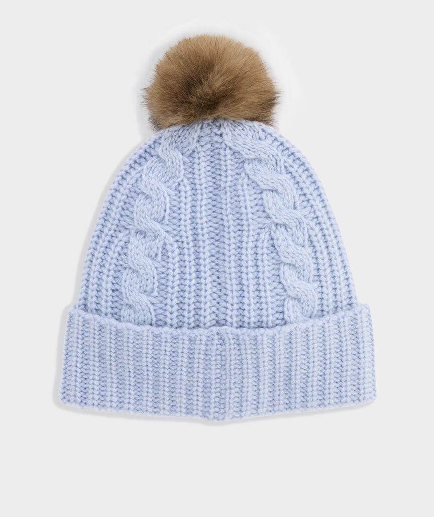 Cashmere Blend Pom Beanie