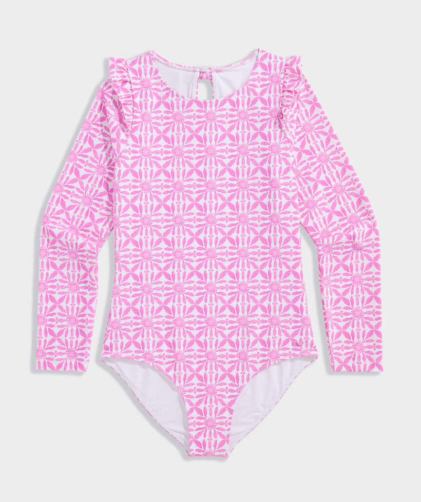 Girls' Long-Sleeve One-Piece