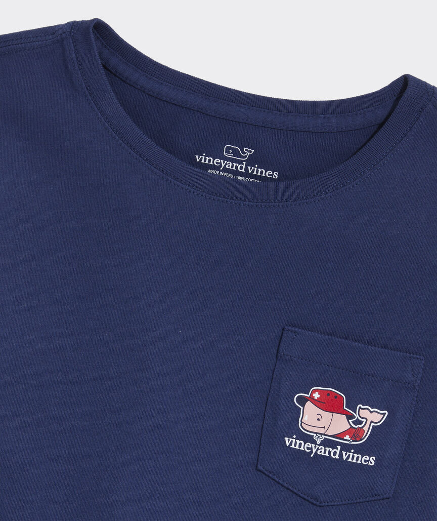 Girls' Lifeguard Whale Long-Sleeve Pocket Tee