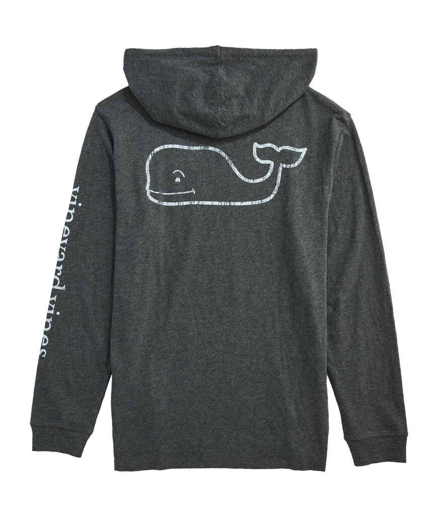 OUTLET Slub Vintage Whale Long-Sleeve Hoodie Tee