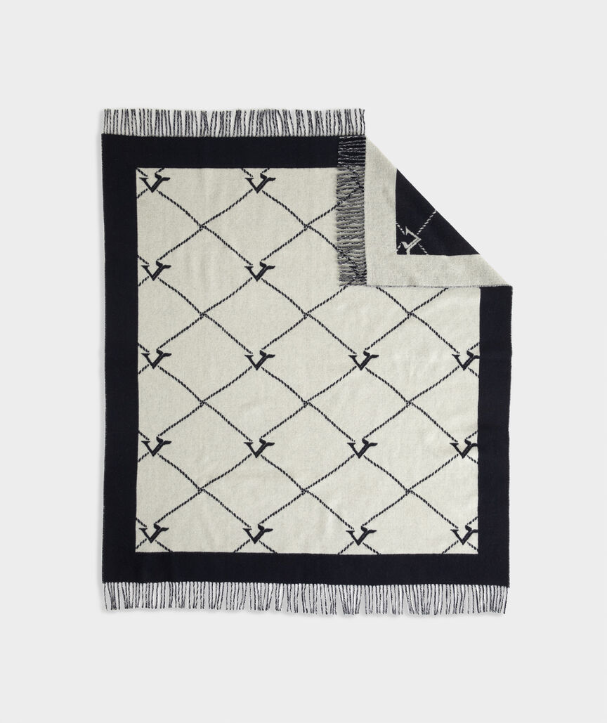 Wool Cashmere Logo Blanket