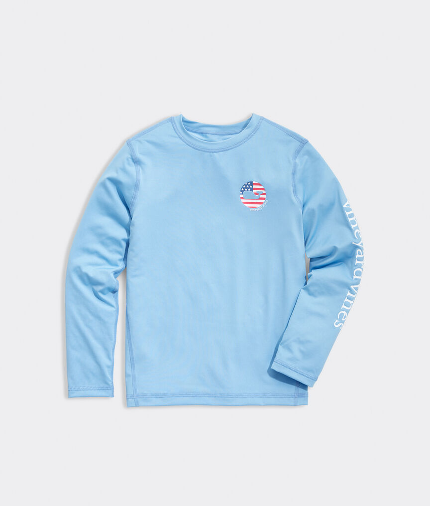 Boys' USA Whale Dot Rashguard Swim Shirt