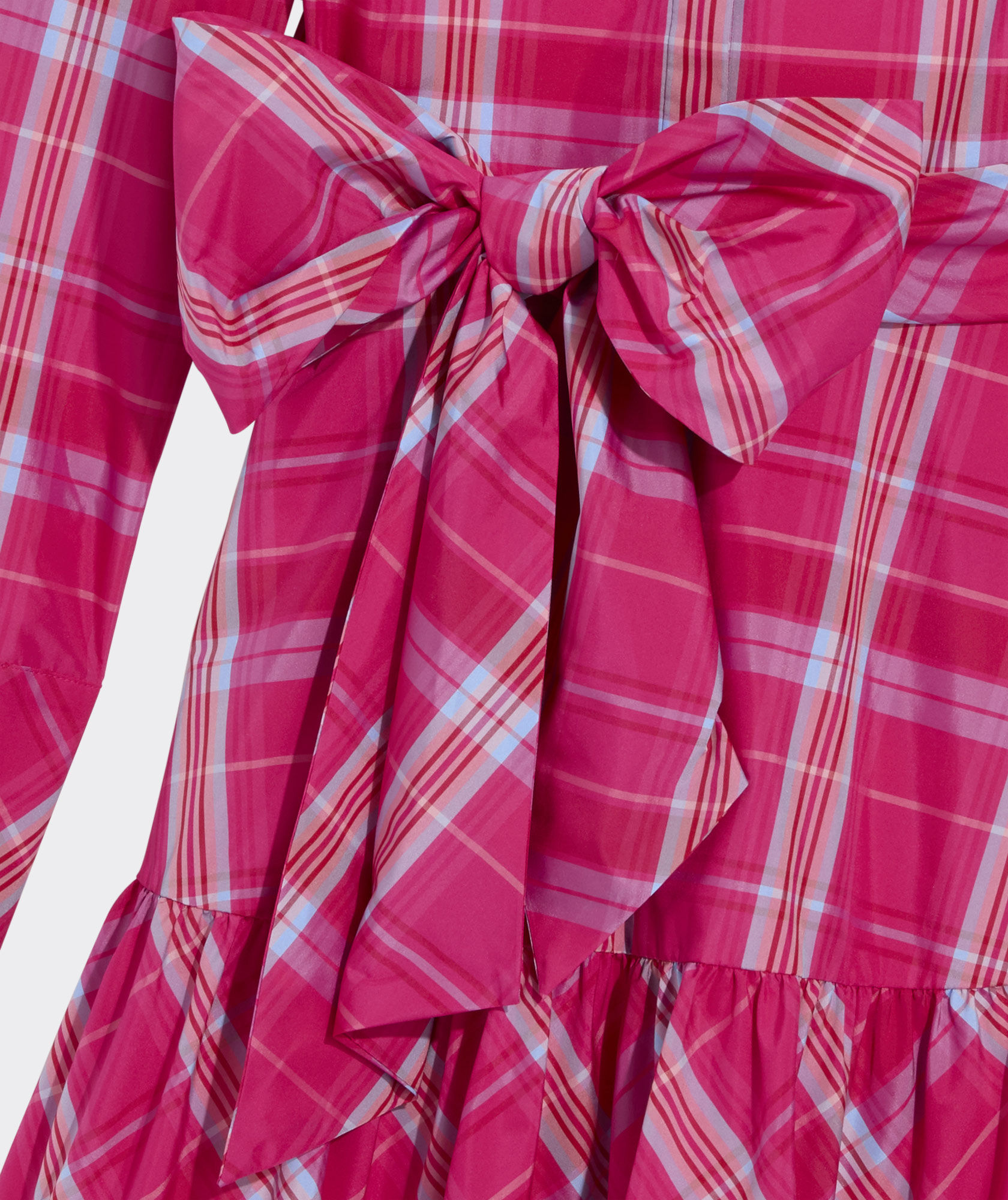 Taffeta Tie-Waist Shirtdress