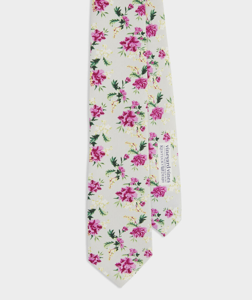 Kentucky Derby Churchill Floral Silk Tie