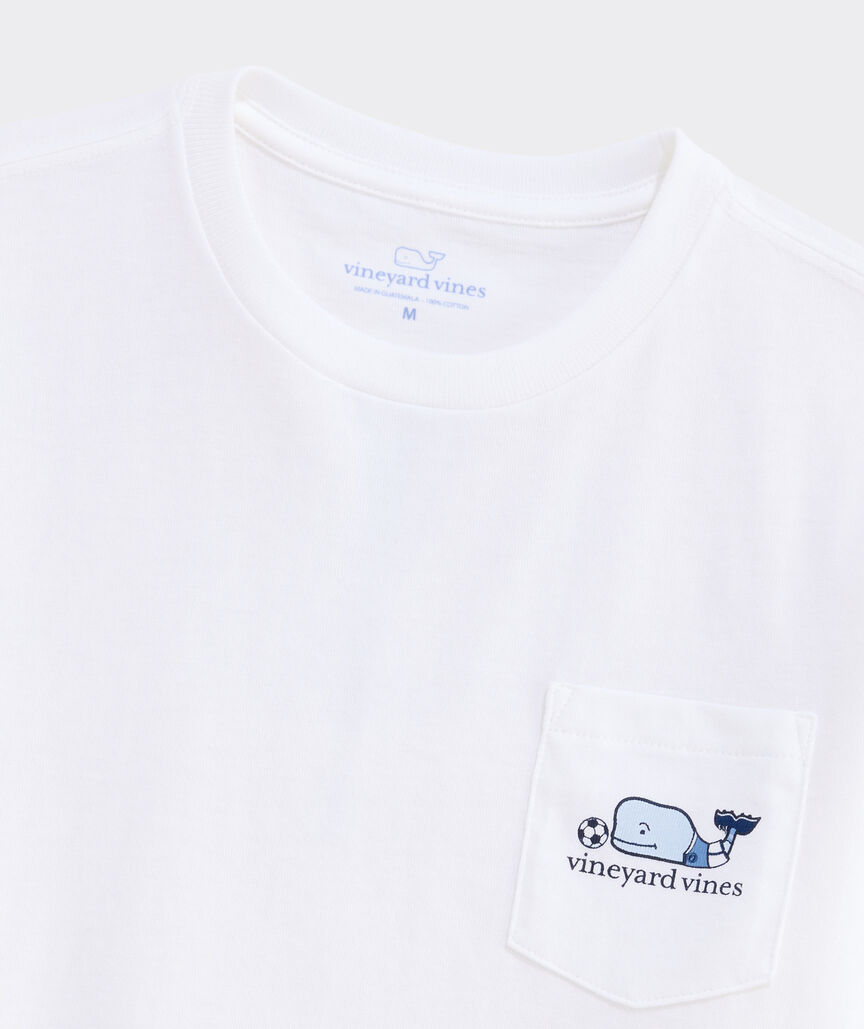 Boys' Soccer Field Whale Short-Sleeve Pocket Tee
