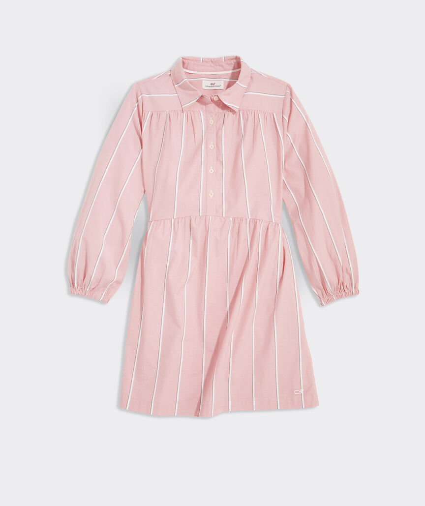 Girls' Poplin Shirtdress