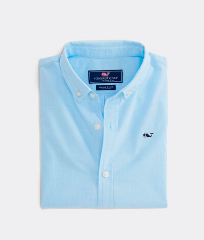 Vineyard Vines Boys' Cotton Solid Shirt (Blue) (Size: 2T) (100% Cotton)