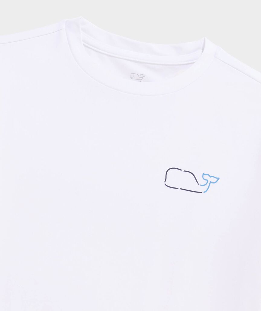 OUTLET Kids' Whale Outline Short-Sleeve Performance Tee