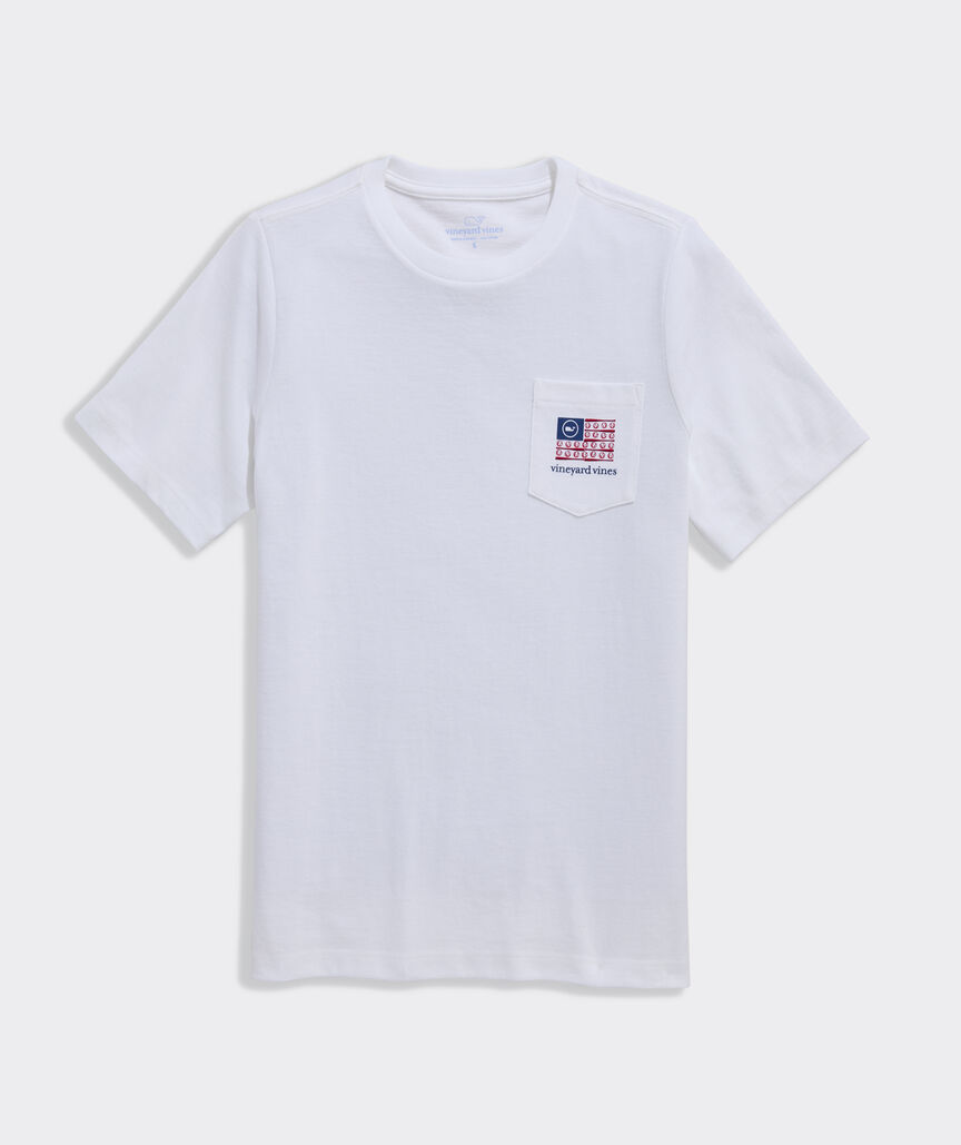 Boys' Baseball Flag Short-Sleeve Pocket Tee