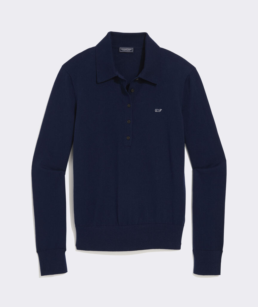 Cotton Cashmere Heritage Sweater Polo