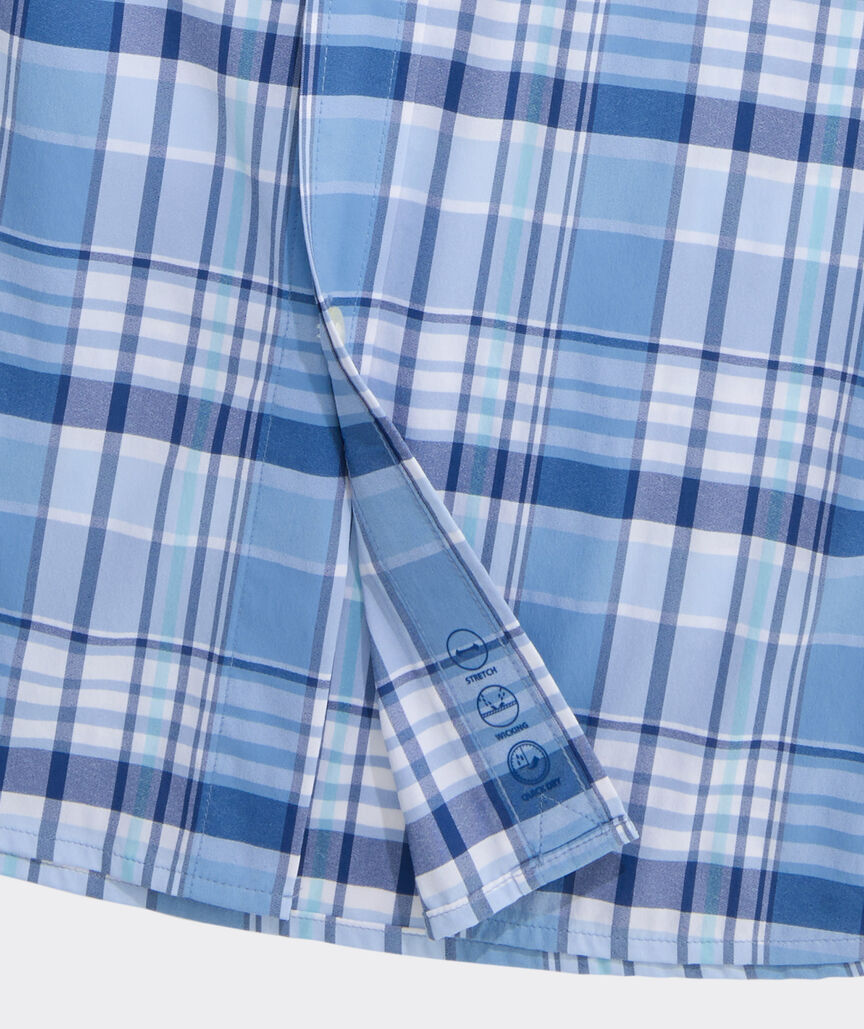 Performance Plaid Short-Sleeve Featherweight Shirt