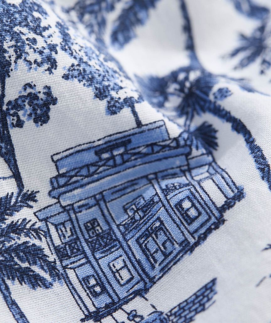 Boys' Printed Cotton Short-Sleeve Shirt