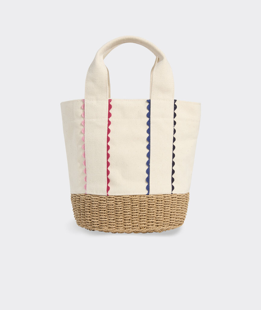 Wicker Base Bucket Bag