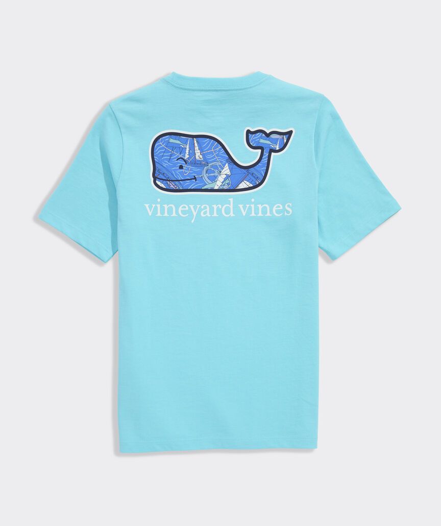 Boys' Sailing Whale Short-Sleeve Pocket Tee