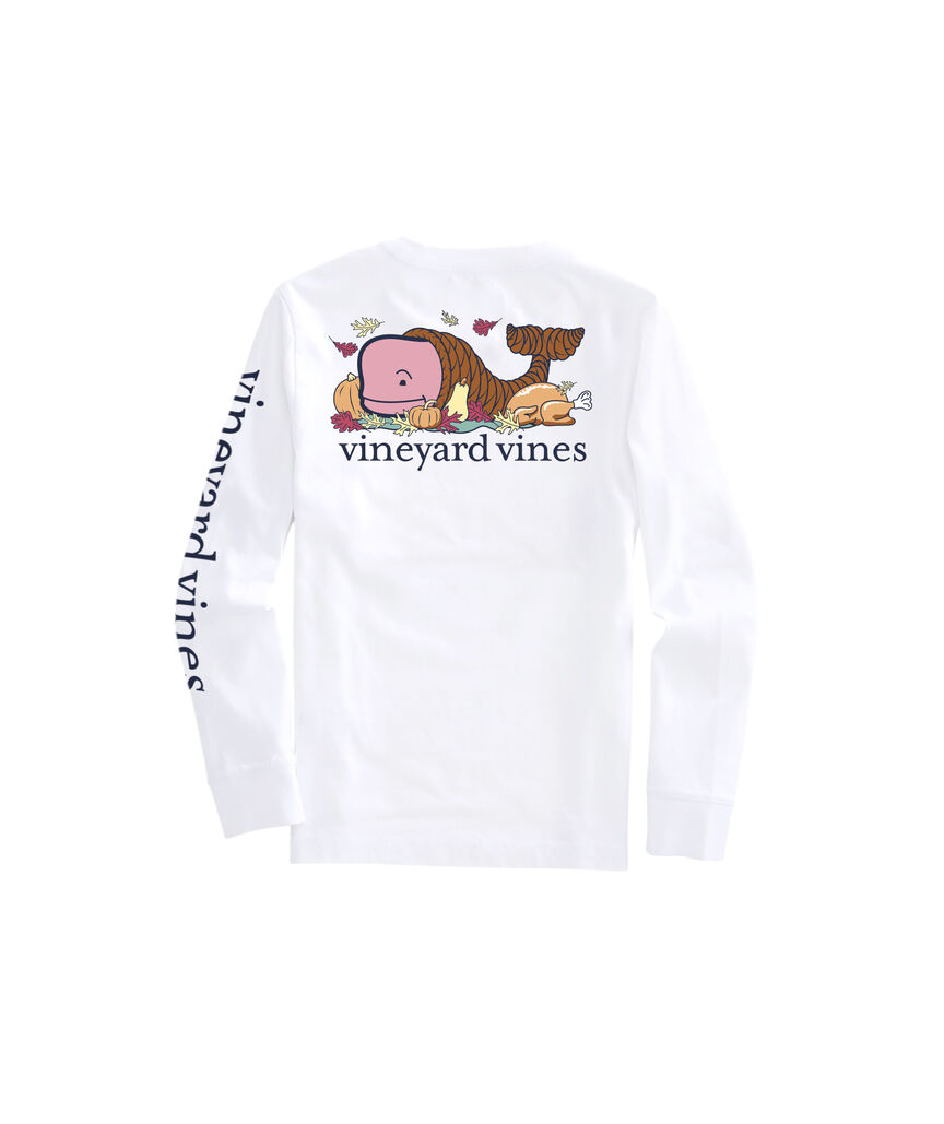 OUTLET Boys' Whale Cornucopia Long-Sleeve Pocket Tee