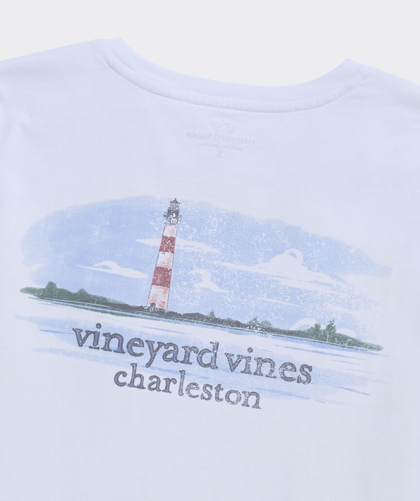 OUTLET Women's Charleston Morris Island Lighthouse Short-Sleeve Pocket Tee