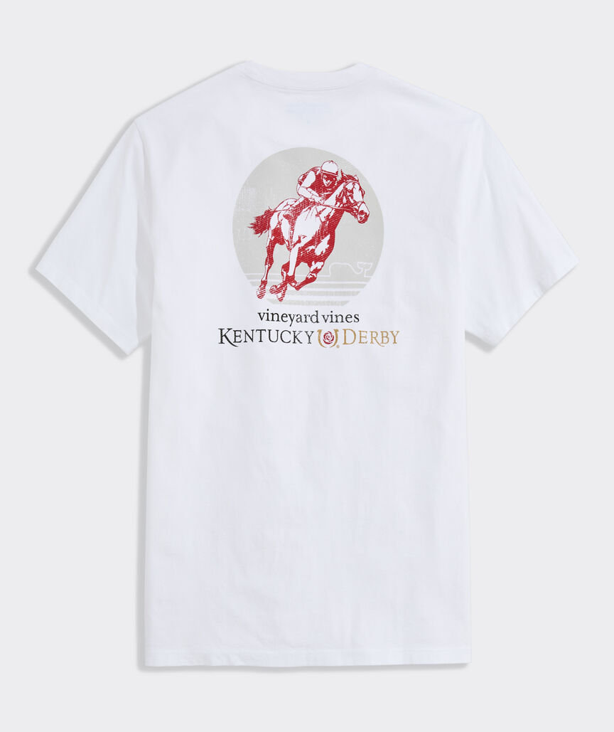 Kentucky Derby Across The Finish Line Short-Sleeve Pocket Tee