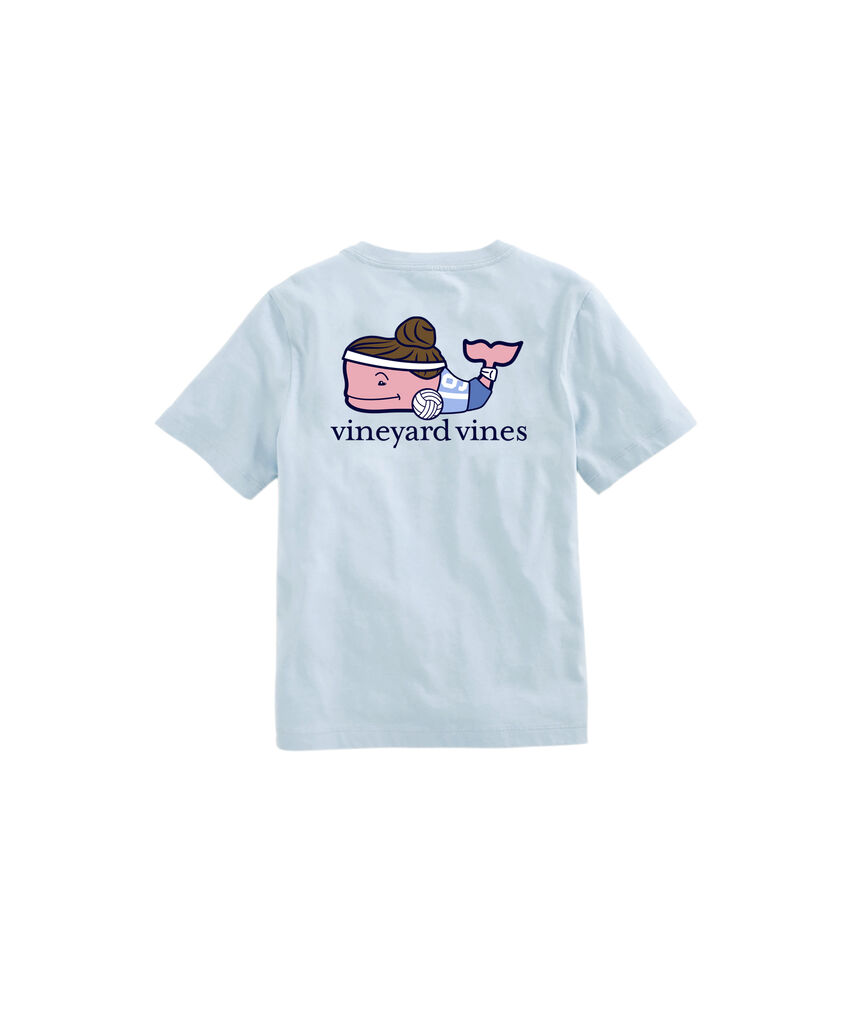 OUTLET Girls' Volleyball Whale Short-Sleeve Pocket Tee