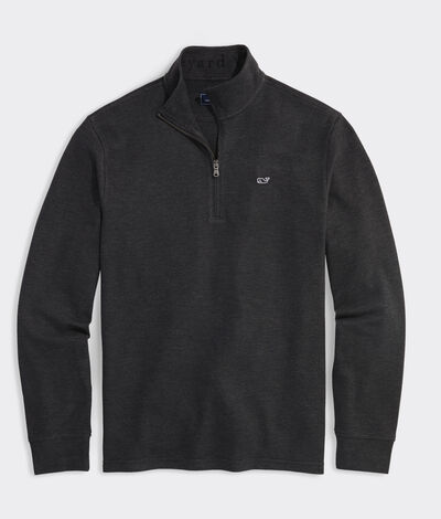 Vineyard Vines Saltwater Quarter-Zip (Jet Black) (Size: S)