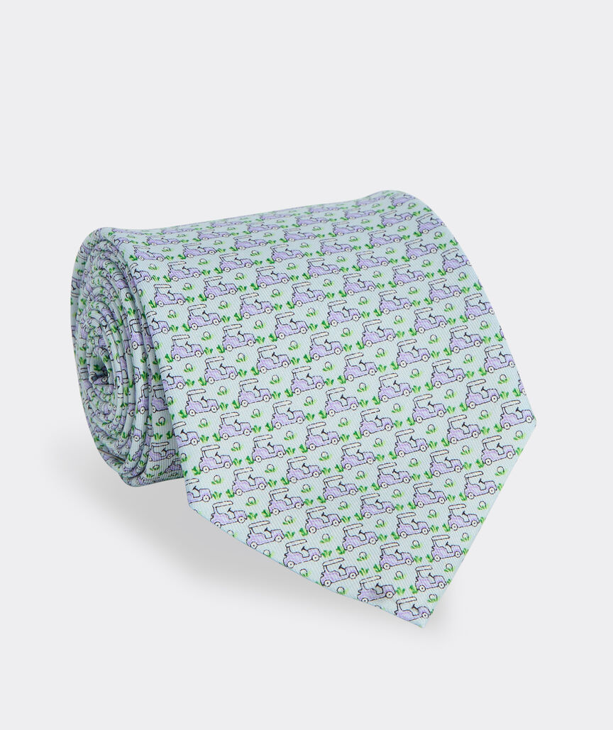 Mini Golf Carts Silk Tie