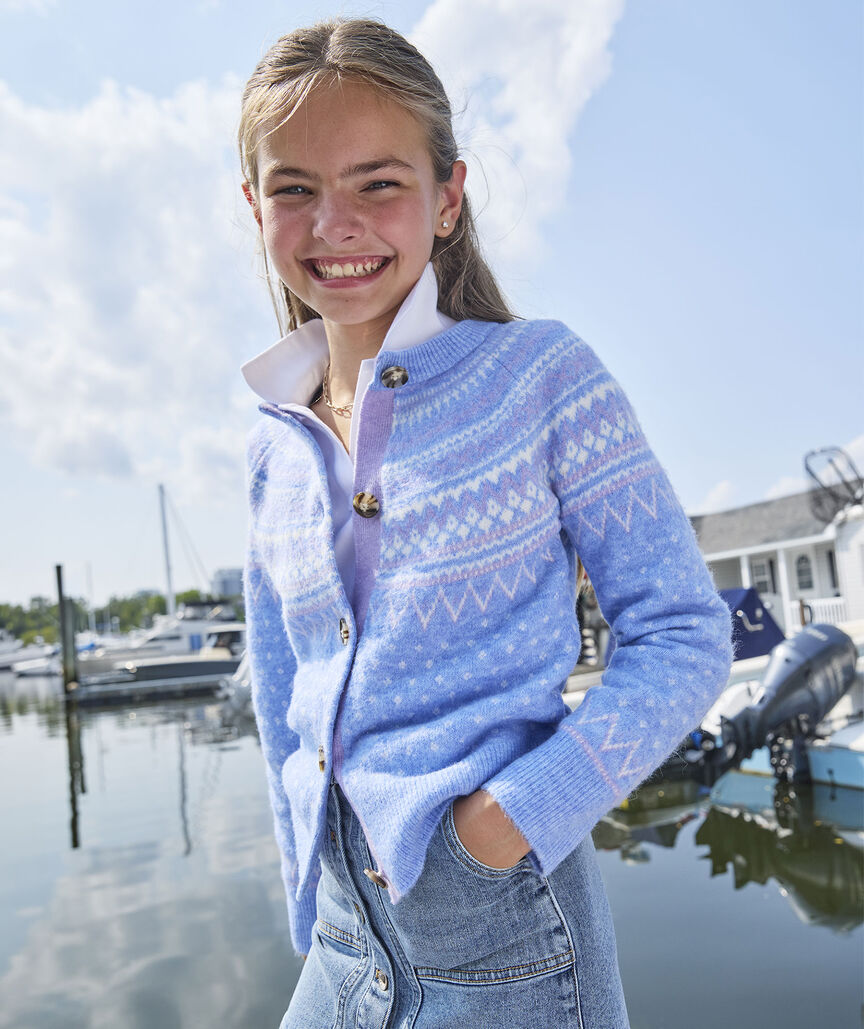 Girls' Fair Isle Cardigan