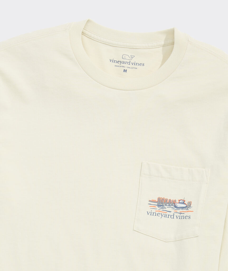Dockside Autumn Wakes Long-Sleeve Pocket Tee