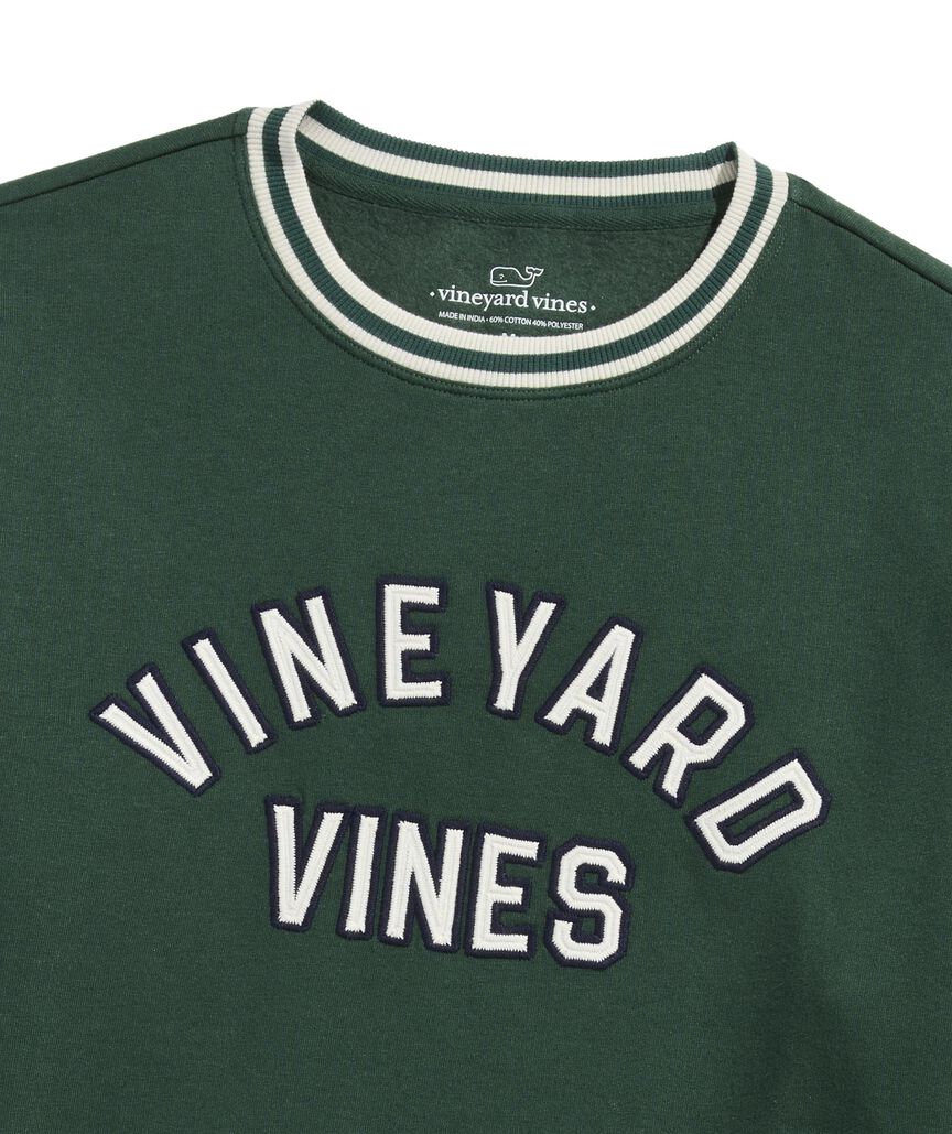 OUTLET Embroidered Brushed Terry Crewneck