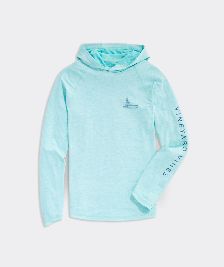 Sportfisher Long-Sleeve Harbor Performance Hoodie Tee