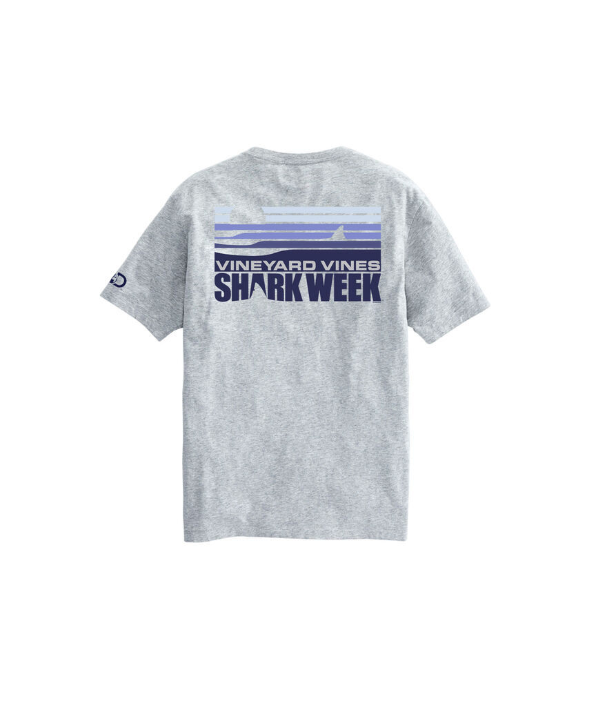 Mens Shark Week Sunset Shark Fin T-Shirt