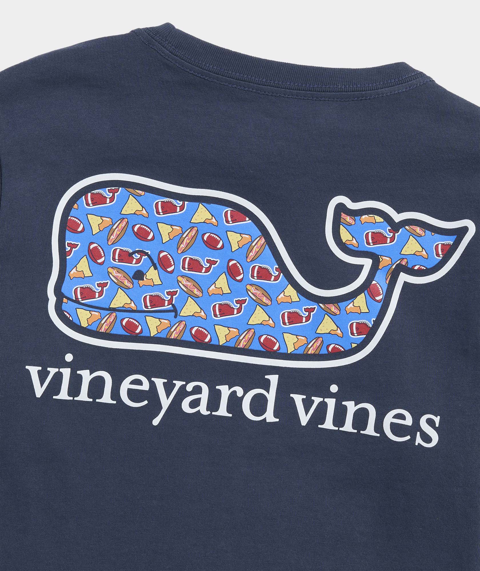 Boys' Game Day Football Whale Long-Sleeve Pocket Tee