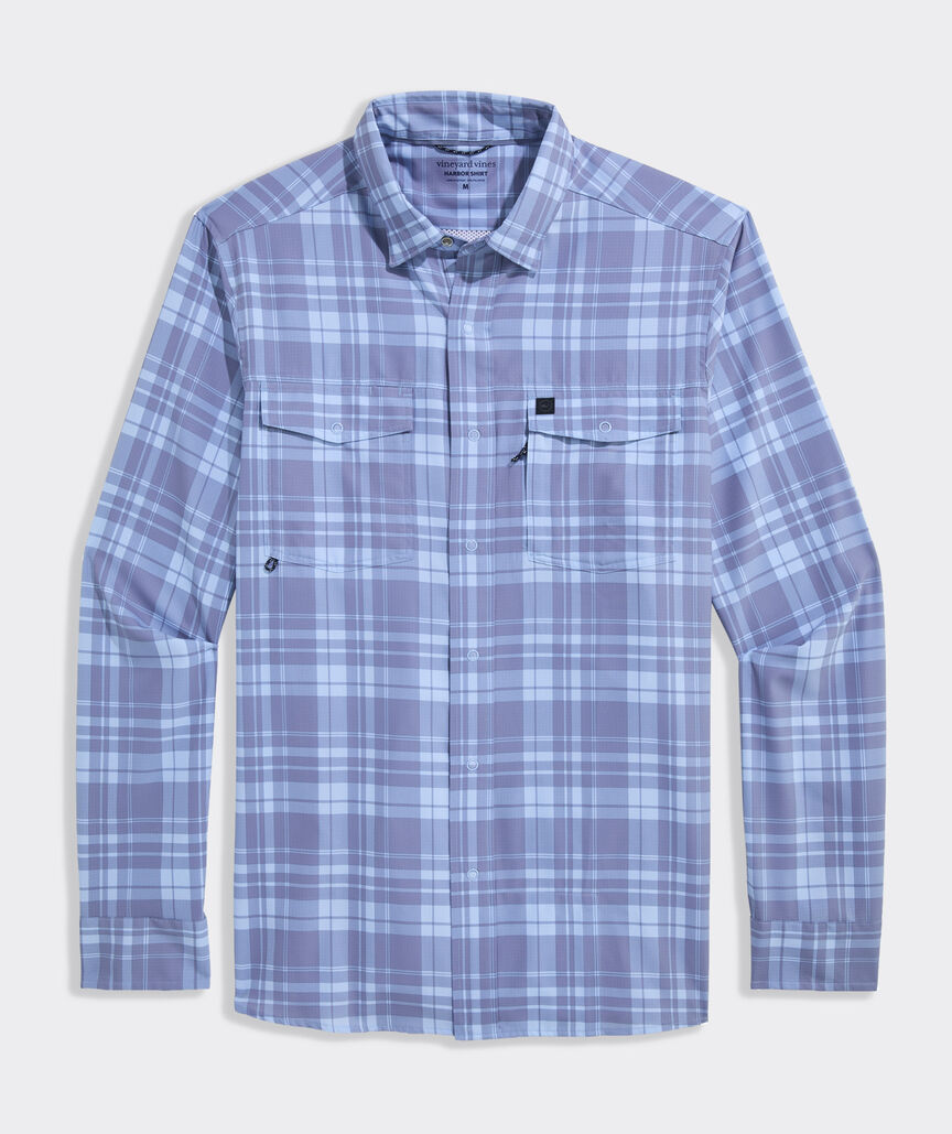 Performance Deep Sea Plaid Harbor Shirt