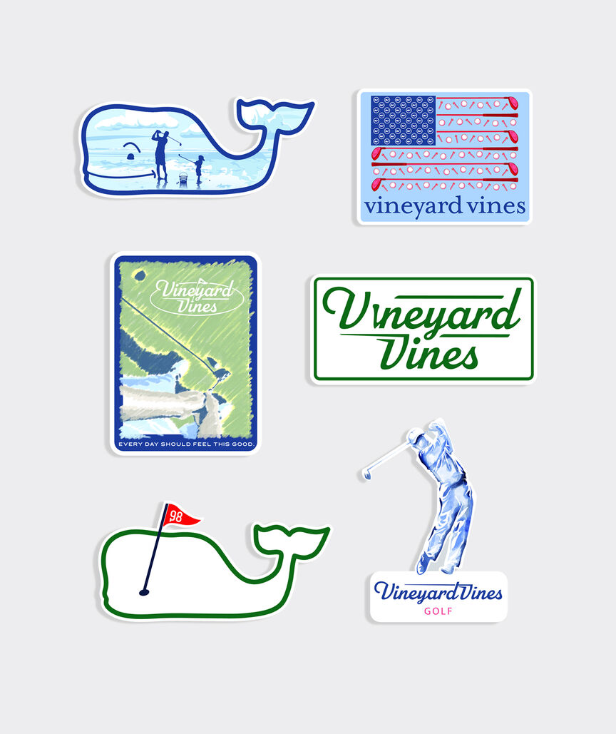 vineyard vines Golf Sticker Pack