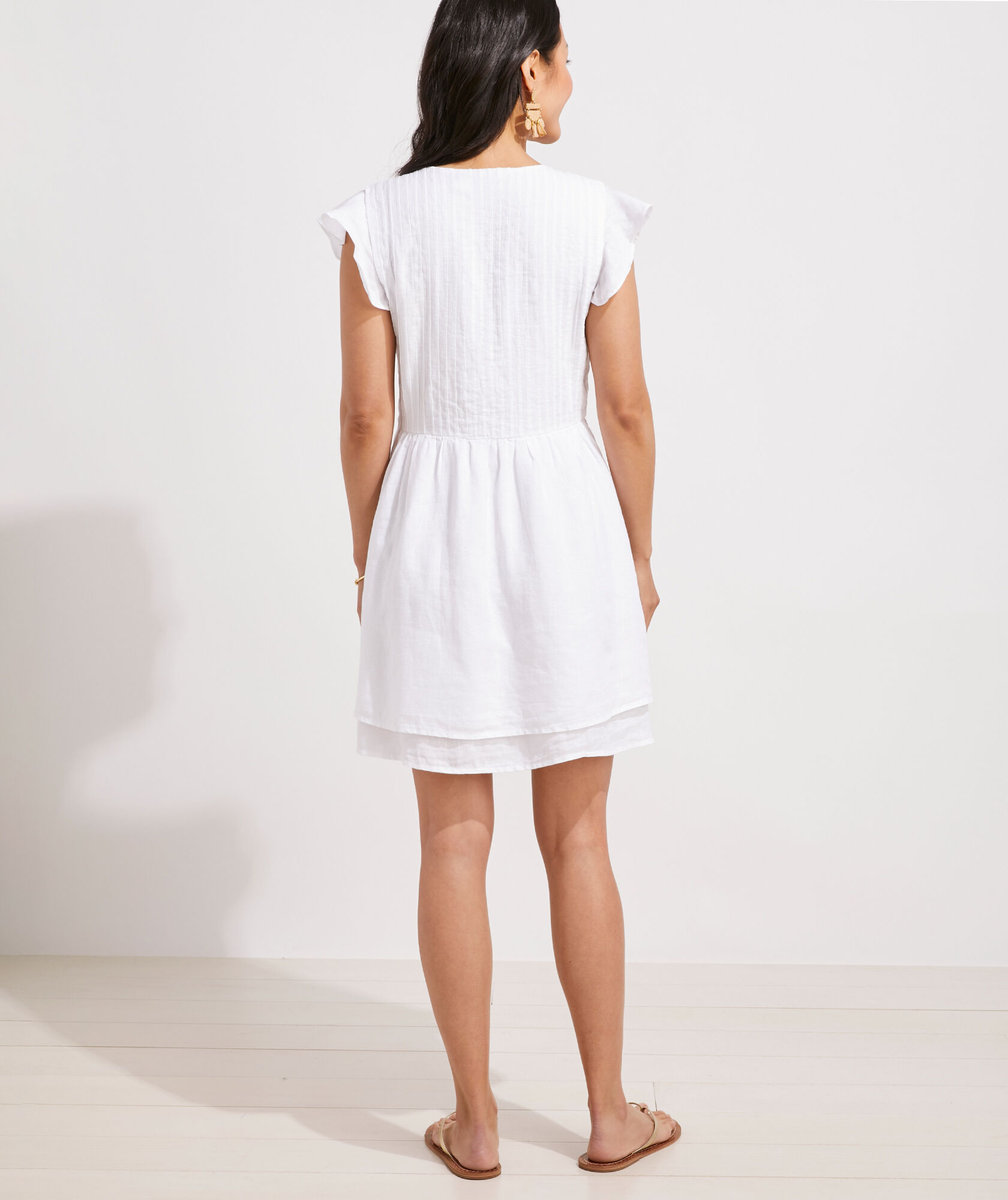 Shop Linen Pintuck Dress at vineyard vines