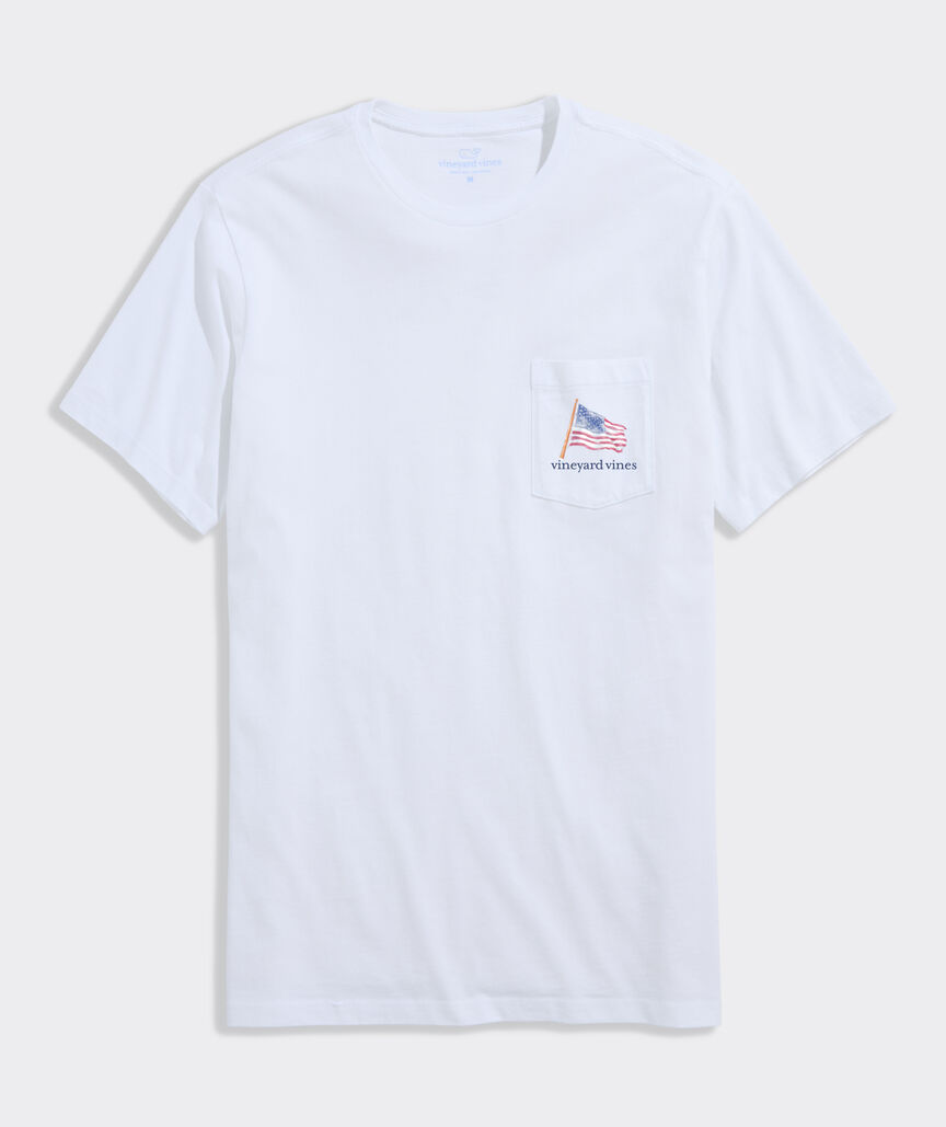 Shining Sea Flag Short-Sleeve Pocket Tee