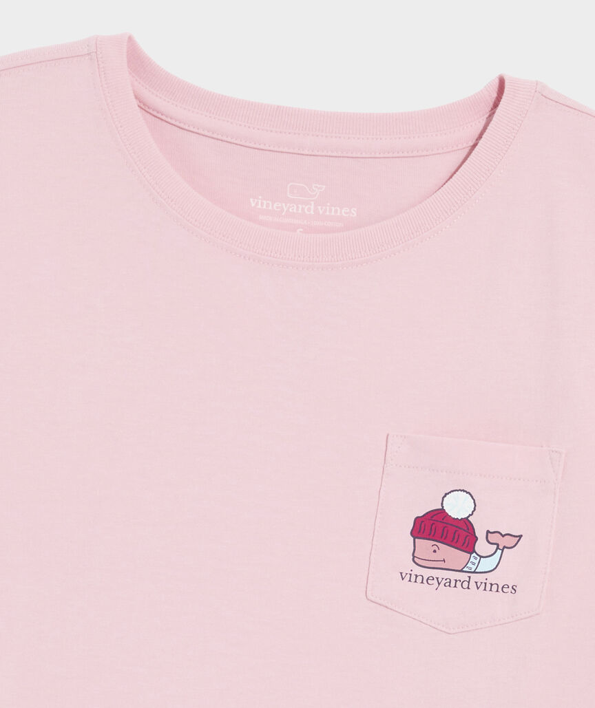 Women's Après Ski Fireplace Whale Long-Sleeve Pocket Tee