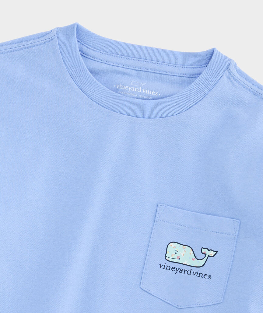 OUTLET Girls' Unicorn & Rainbows Whale Long-Sleeve Pocket Tee