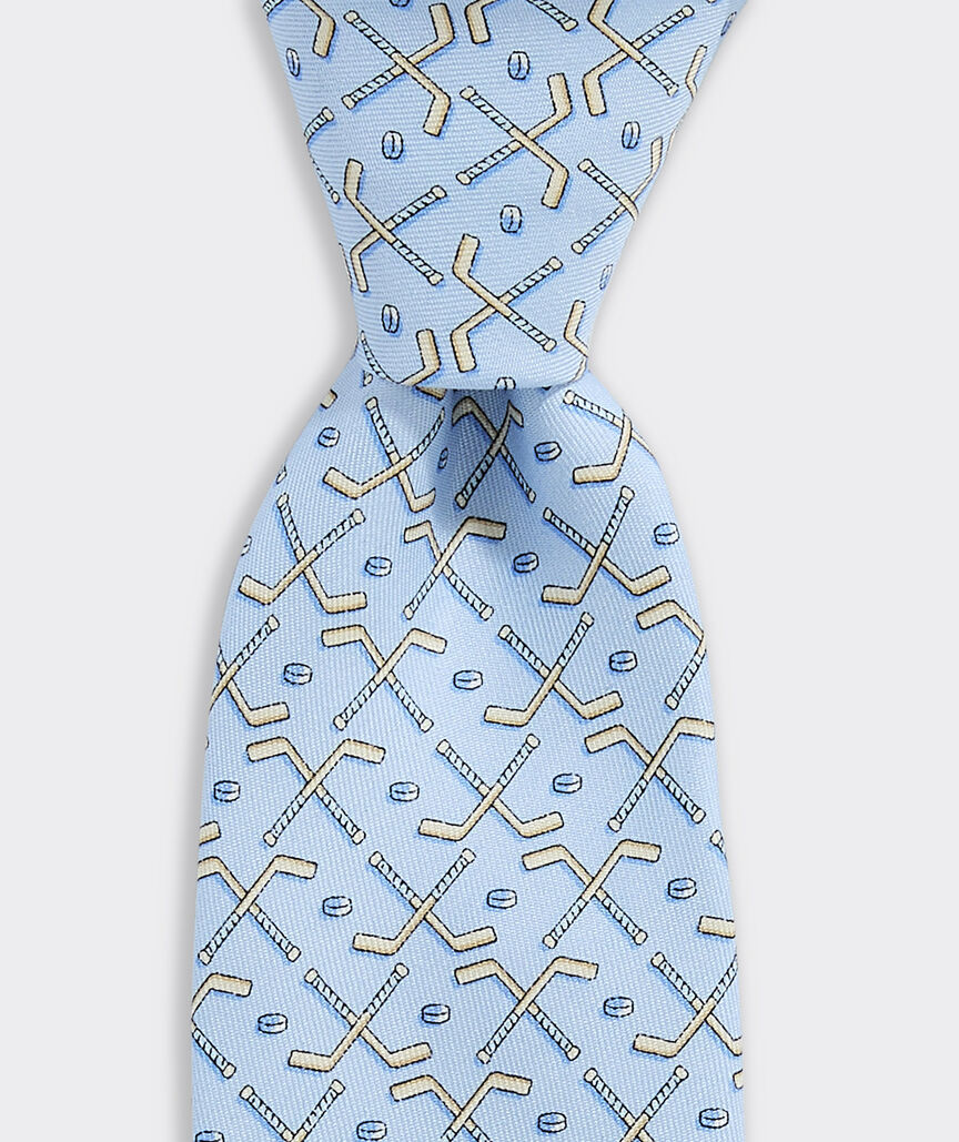 Boys' Hockey Sticks Silk Tie
