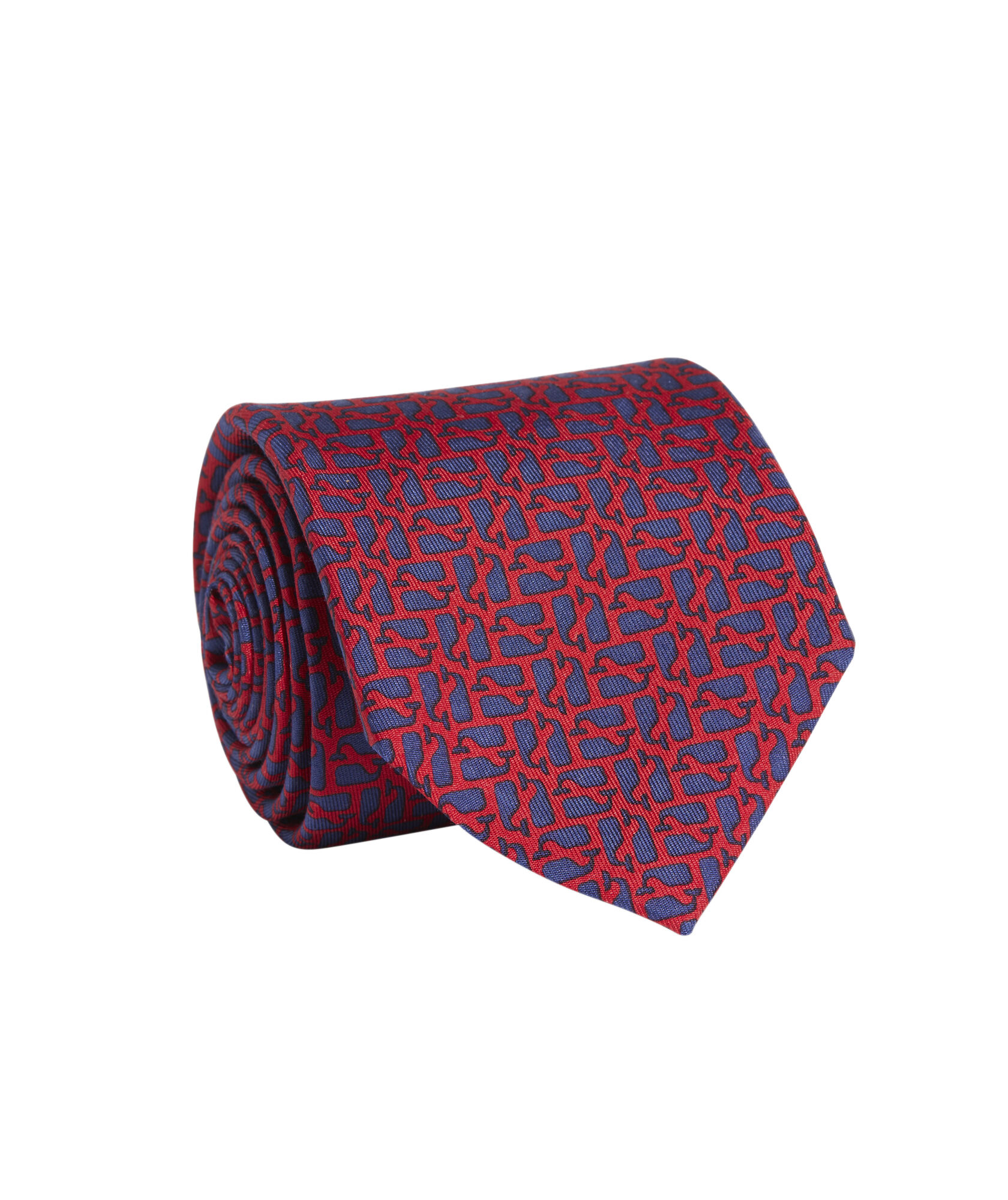 OUTLET Puzzle Whale Printed Silk Tie