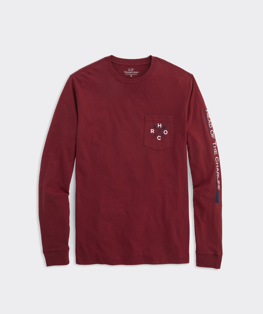 Head Of The Charles® Oars Logo Long-Sleeve Pocket Tee