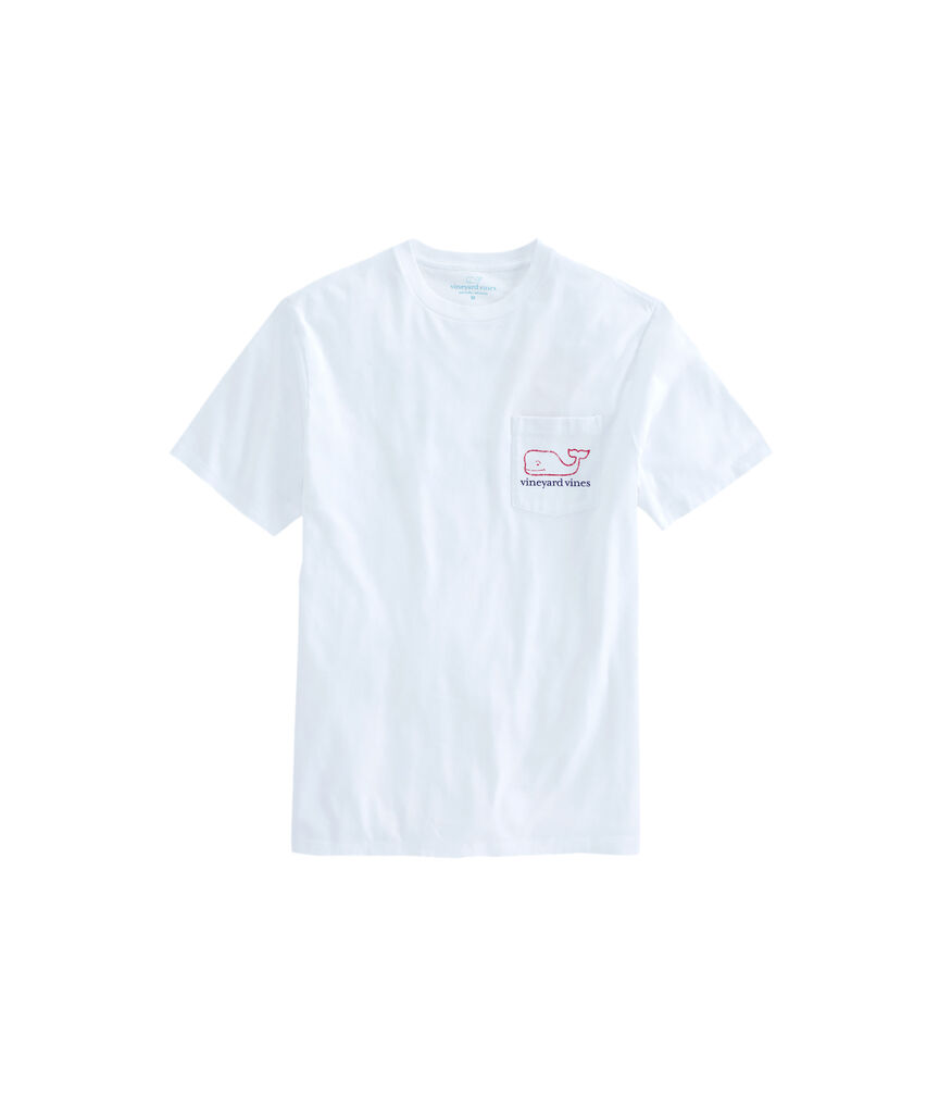 OUTLET 2-Tone Vintage Whale Short-Sleeve Pocket Tee