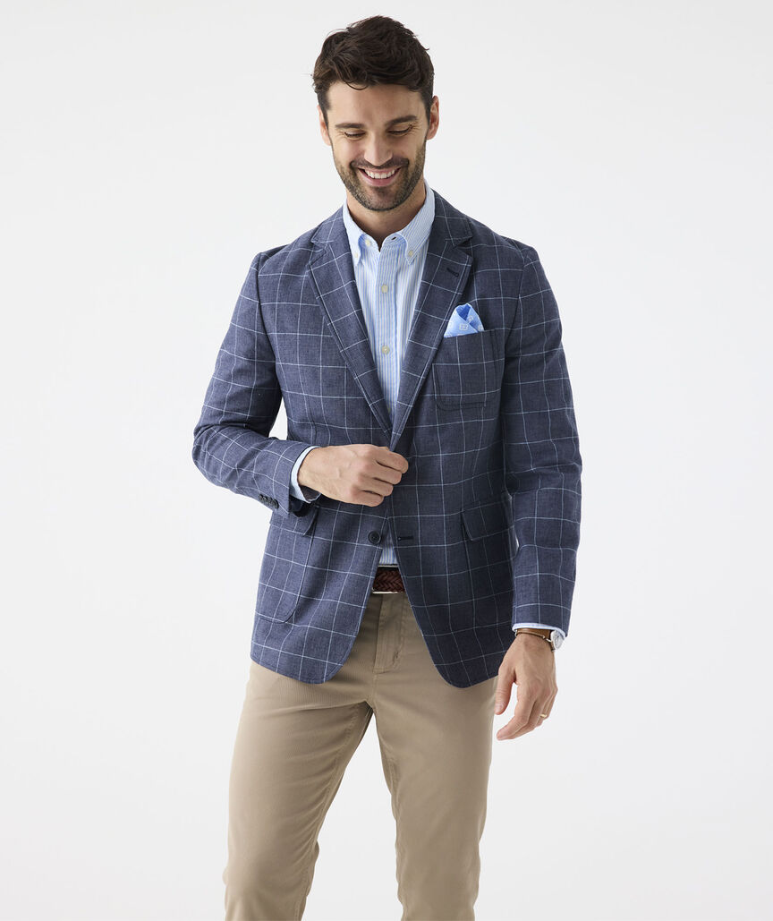 Schooner Windowpane Vos Sport Coat