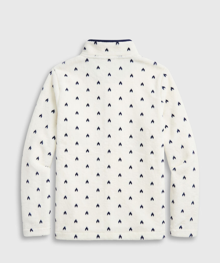 OUTLET Girls' Printed Fuzzy Half-Zip