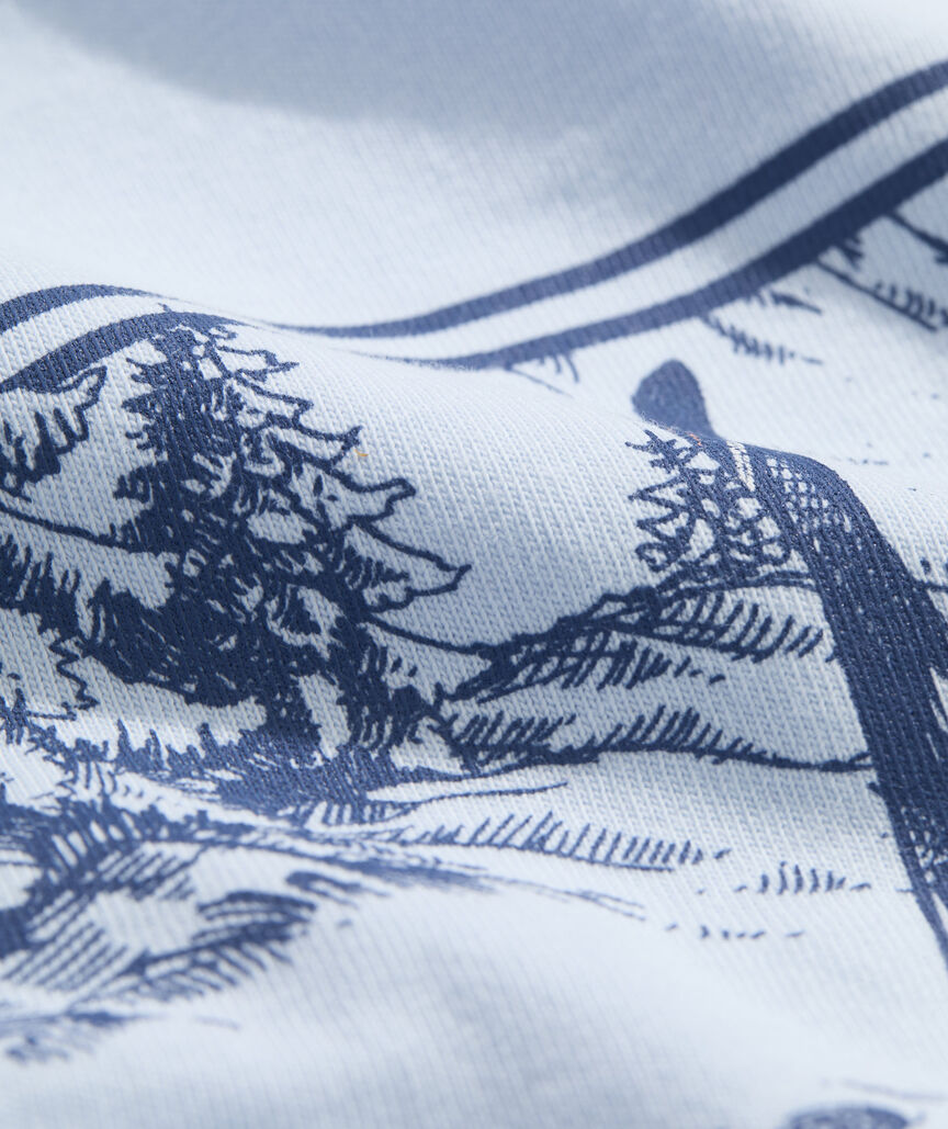 Husky Ski Dog Long-Sleeve Pocket Tee